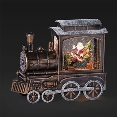 Solar Santa Train Roman - Led Swirl Train Car Santa