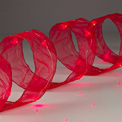 Animated Led Ribbon Shape-able Mesh Ribbon with Red LED's - gerson - 92697